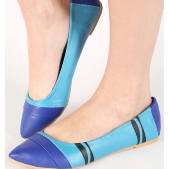Iron Fist Shoes - 🥿 Last Pair! I Heart Iron Fist BLUE Crayon Flats